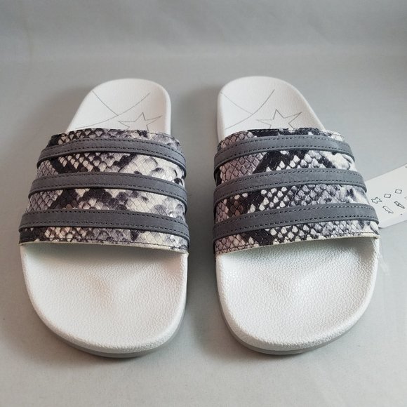 NEW Men's 5 / Women's 6 Adidas Limited Ed. Leather Snake Strap Sandals - Picture 3 of 11